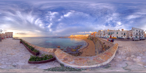 Gallipoli, panoramica a 360° dalla Riviera Nazario Sauro