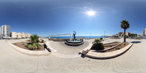 Gallipoli panoramica a 360° del lungomare sud, riviera Galileo Galilei