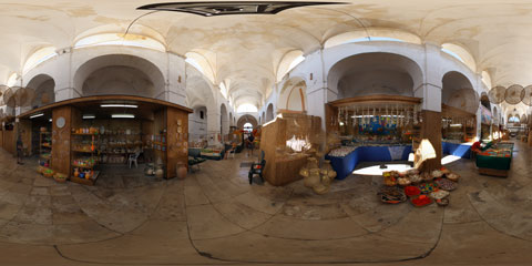 Gallipoli panoramica a 360° del mercato coperto di Piazza Imbriani - a ridosso del Castello